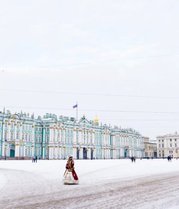 winter palace saint petersburg in winter time