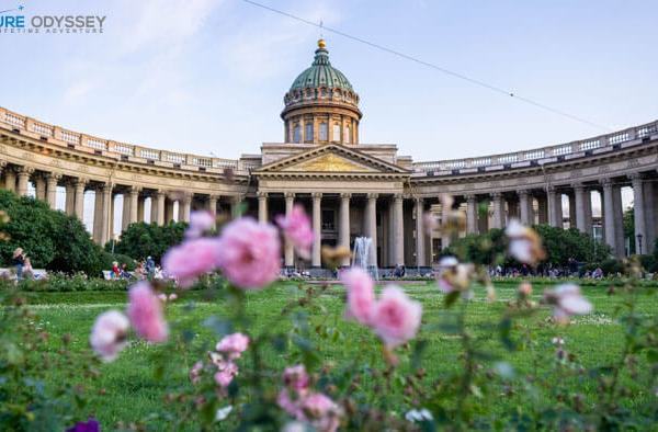 Kzan Cathedral anatara tempat menarik di Saint Petersburg