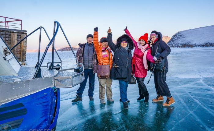 Crossing Lake Baikal by hovercraft