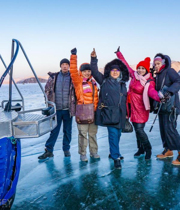 Crossing Lake Baikal by hovercraft