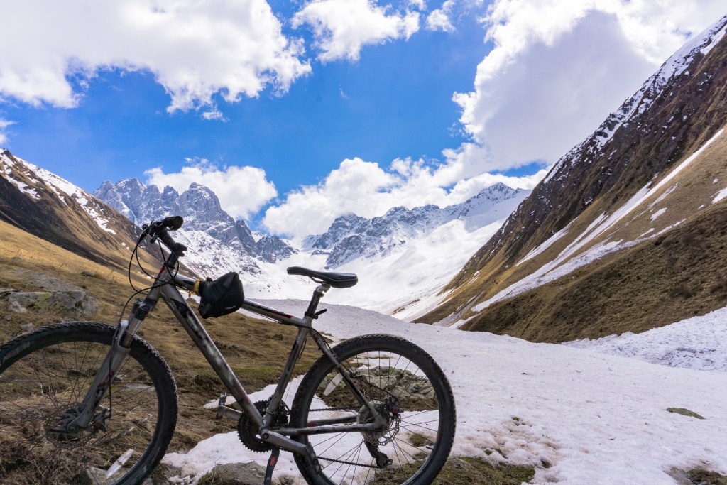 bike on the mountain near juta village mount