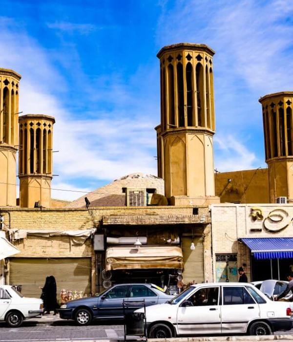 wind catchers in yazd ancient city, iran