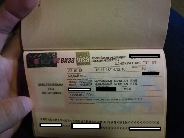 Russian tourist visa pure odyssey