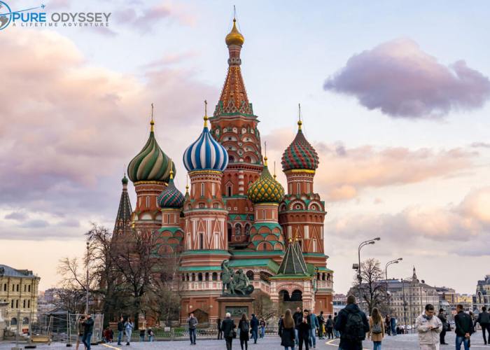 traveling to Russia: St basil's cathedral on the red square moscow russia