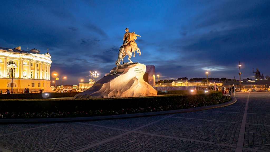White night in SAint Petersburg - Pure Odyssey bronze horseman taken at midnight of white night in saint petersburg